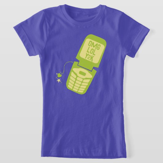 Retro Green Flip Phone T-Shirt (Laagn)
