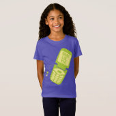 Retro Green Flip Phone T-Shirt (Voorkant volledig)