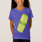 Retro Green Flip Phone T-Shirt (Voorkant)