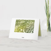 Retro Green Flowers Foliage Kaart (Achterkant)