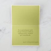 Retro Green Flowers Foliage Kaart (Binnen)