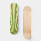 Retro Green Funky Sun Rays Achtergrond Skateboard (Voorkant)