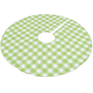 Retro Green Gingham Pset Checkered Kerstboom Rok