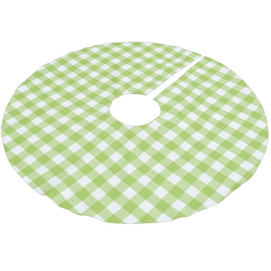 Retro Green Gingham Pset Checkered Kerstboom Rok (Gekanteld)