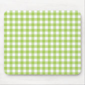 Retro Green Gingham Pset Checkered Muismat (Voorkant)