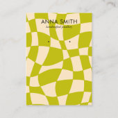 Retro Green Groovy  Earning Display Visitekaartje (Voorkant)