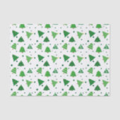 Retro Green-kerstboompapier Tissuepapier (Voorkant)