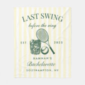 Retro Green laatste swing voor de Ring Tennis Bach Fleece Deken (Voorkant)
