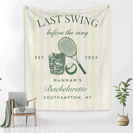 Retro Green laatste swing voor de Ring Tennis Bach Fleece Deken