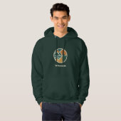 Retro green Mountain Adventure Camping Hoodie (Voorkant volledig)