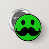 Retro Green Mustache Mustache Stache Ronde Button 5,7 Cm (Voorkant /achterkant)