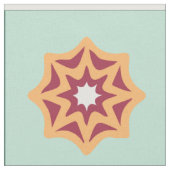 Retro Green Pattern Fabric Stof (Close Up)