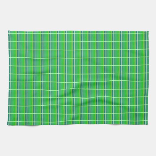 Retro Green Pattern Kitchen Towel Theedoek (Horizontaal)