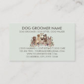 Retro Green PetSitter-honden veearts Visitekaartje (Achterkant)