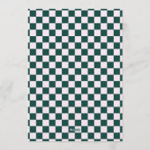 Retro Green Pink Checkered Santa Claus Christmas  Kaart (Achterkant)