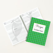 Retro Green Plaid Custom Food Recipe Notitieboek (Binnen)