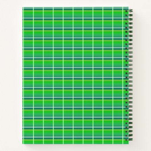 Retro Green Plaid Custom Food Recipe Notitieboek (Achterkant)