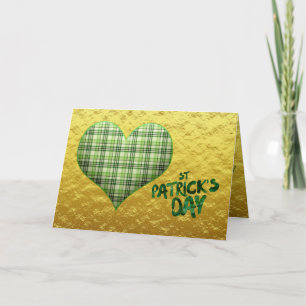 Retro green plaid kaart