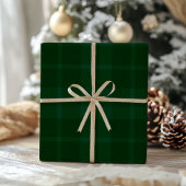 Retro Green Plaid Whimsical Christmas  Cadeaupapier