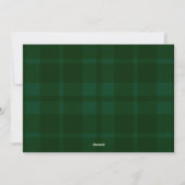 Retro Green Plaid Whimsical Christmas  Feestdagenkaart (Achterkant)