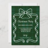 Retro Green Plaid Whimsical Christmas  Kaart (Voorkant)