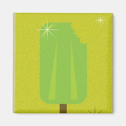 Retro Green Popsicle Magneet (Voorkant)