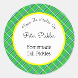 Retro Green Pset Custom Picking or Baking Ronde Sticker