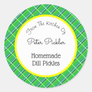 Retro Green Pset Custom Picking or Baking Ronde Sticker