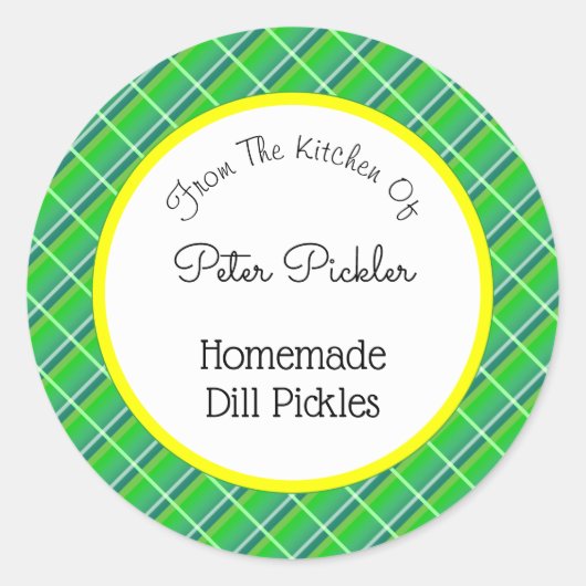 Retro Green Pset Custom Picking or Baking Ronde Sticker (Voorkant)