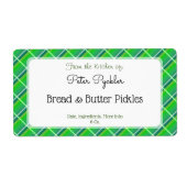 Retro Green Pset Editable Canning of Food Label (Voorkant)