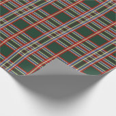 Retro Green Pset-kerstcadeaupapier voor kerstcadea Cadeaupapier (Hoek)