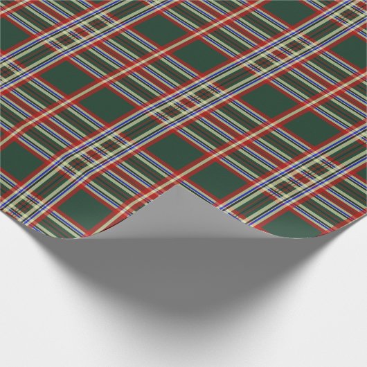 Retro Green Pset-kerstcadeaupapier voor kerstcadea Cadeaupapier (Hoek)