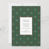 Retro Green Red Mid Century Modern Holiday Kaart (Voorkant)