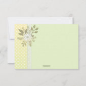 Retro Green Script Baby Foto geboorteaankondiging Bedankkaart (Achterkant)