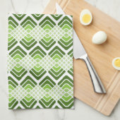 Retro Green Shades Kitchen Towel Theedoek (Quarter Fold)