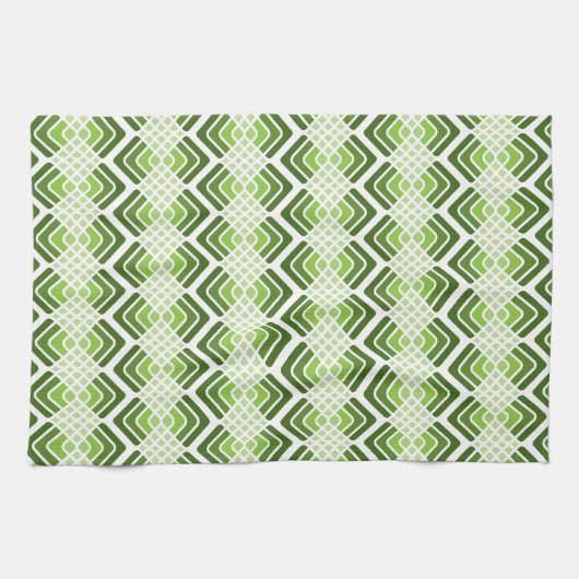 Retro Green Shades Kitchen Towel Theedoek (Horizontaal)