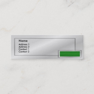 Retro - Green Shutter Profile Card Mini Visitekaartje