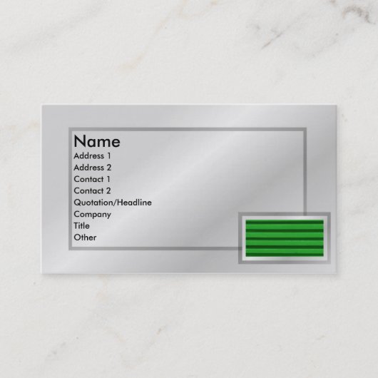 Retro - Green Shutter Profile Card Visitekaartje (Voorkant)