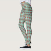 Retro Green Stamps Leggings (Links)