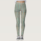 Retro Green Stamps Leggings (Voorkant)