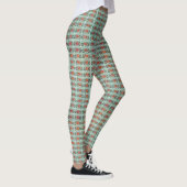 Retro Green Stamps Leggings (Rechts)