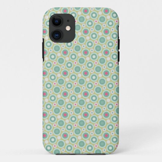 Retro Green-Stippen Case-Mate iPhone Case (Achterkant)