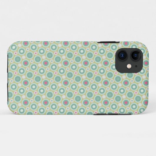 Retro Green-Stippen Case-Mate iPhone Case (Achterkant (horizontaal))