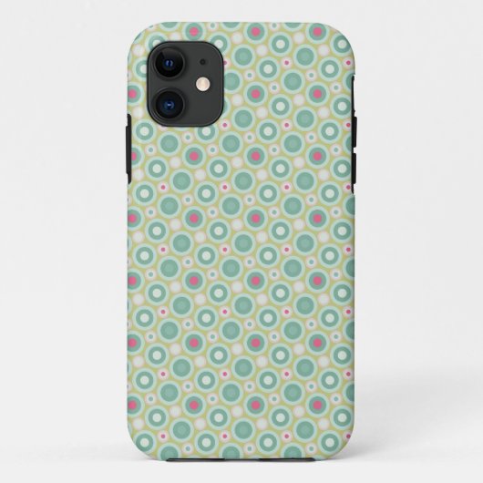 Retro Green-Stippen Case-Mate iPhone Case (Achterkant)