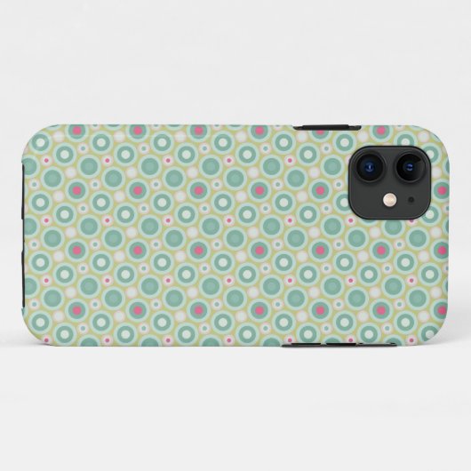 Retro Green-Stippen Case-Mate iPhone Case (Achterkant (horizontaal))