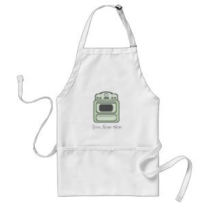 Retro Green Stove Apron Standaard Schort