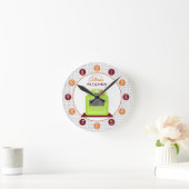 Retro Green Stove Personalized Kitchen Clock Ronde Klok (Huis)