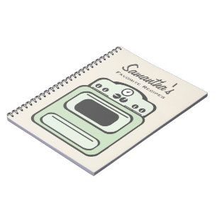 Retro Green Stove Recipe notebook Notitieboek