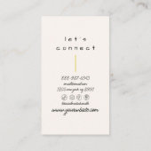 Retro Green Stripes Trendy Modern Funky Fun Visitekaartje (Achterkant)