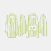Retro Green Stripes Wedding Thank You Bedankdoosjes (Uitgevouwen)